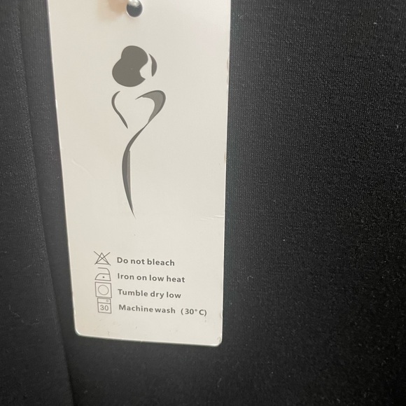 NWT Ofefan Black Long Sleeve Bodycon Dress | Bell Sleeves & Mock Neck - Picture 5 of 9